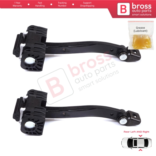 2 Pieces Rear Door Stop Check Assy Limiter Strap for BMW 5 Series F10 F11 F18 LCI 2009-2017 51227182019
