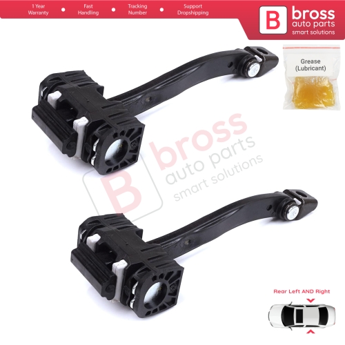 2 Pieces Rear Door Stop Check Assy Limiter Strap for BMW 5 Series F10 F11 F18 LCI 2009-2017 51227182019