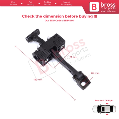 2 Pieces Rear Door Stop Check Assy Limiter Strap for BMW X1 E84 2009-2015 51222990642
