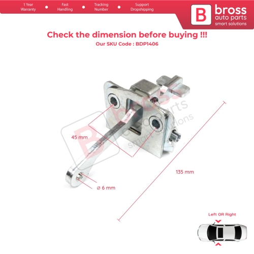 Front Door Stop Check Assy Limiter Strap for VW New Beetle 9C1 1C1 1Y7 1998-2012 1C0837249C