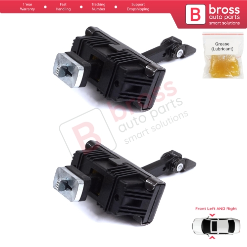 2 Pieces Front Door Stop Check Assy Limiter Strap for BMW 1 Series MK1 E81 E82 E88 2006-2013 2/3 Door 41517164623