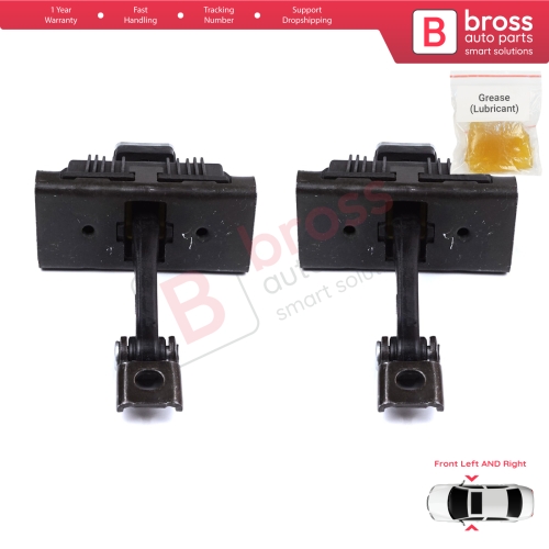 2 Pieces Front Door Stop Check Assy Limiter Strap for BMW 1 Series MK1 E81 E82 E88 2006-2013 2/3 Door 41517164623