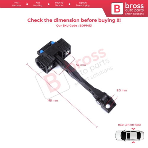 2 Pieces Rear Door Stop Check Assy Limiter Strap for VW Passat B8 3G CB 2014-2023 3G5839249B