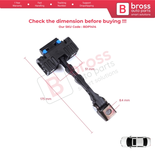 2 Pieces Front Door Stop Check Assy Limiter Strap for VW Jetta MK6 A6 5C6 1B 162 163 AV3 AV2 2010-2018 5C6837249