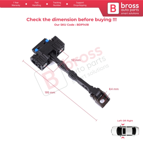 2 Pieces Door Stop Check Assy Limiter Strap for VW Scirocco MK3 137 138 2008-2017 1K8837249A