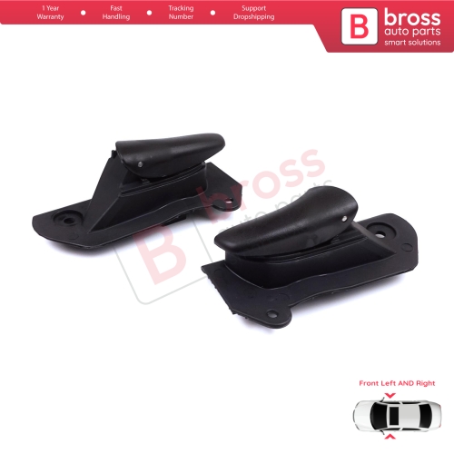 Front Interior Door Handle Opener Set Black for Vauxhall Opel Astra F MK3 T91 T92 1991-2001 90430129 90430130