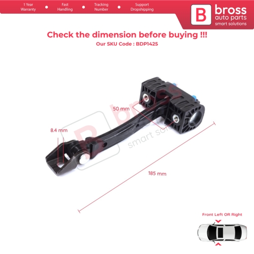 2 Pieces Front Door Stop Check Assy Limiter Strap for VW Tiguan MK1 5N 2007-2018 5N0837249A 