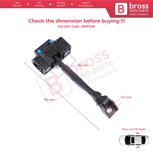 2 Pieces Rear Door Stop Check Assy Limiter Strap for VW Tiguan MK1 5N 2007-2018 5N0839249A