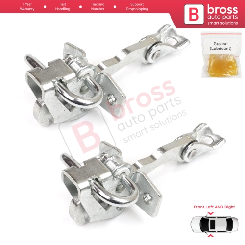 2 Pieces Front Door Stop Check Assy Limiter Strap for VW Fox 5Z1 5Z3 5Z4 2003-2015 3/5 Door Hatchback 5Z3837249