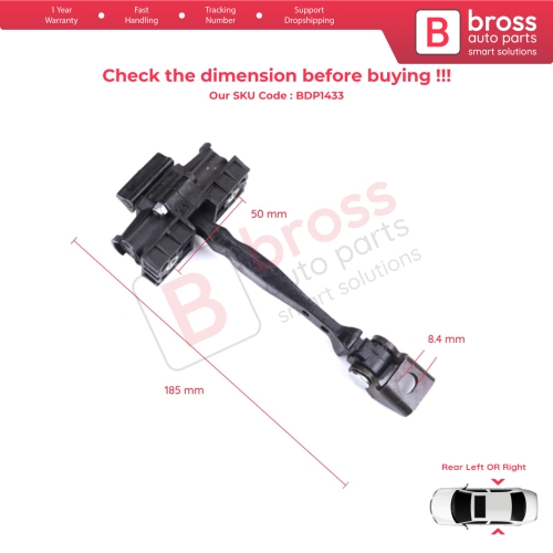 2 Pieces Rear Door Stop Check Assy Limiter Strap for VW Polo MK6 AW1 BZ1 AE1 2017-On 4/5 Door 2G4839249A