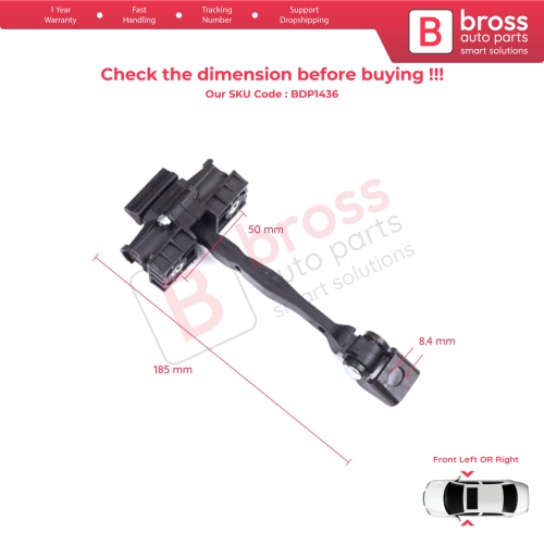 Front Door Stop Check Assy Limiter Strap for VW T-Roc A11 D11 2017-On 5-Door 2GA837249A 2GA837249B