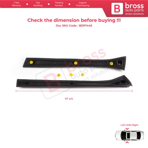 Left Right Outer Center Body Panel Pillar Rubber Cover for Vauxhall Opel Astra H A04 2004-2014 4/5 Door 13123710 13123711