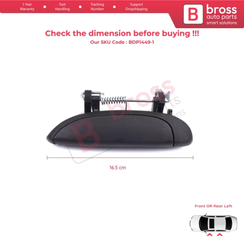 Left Exterior Door Handle for Renault Clio 2 Megane 1 Scenic 1 Symbol Thalia Logan Platina Lada Largus 7700426086
