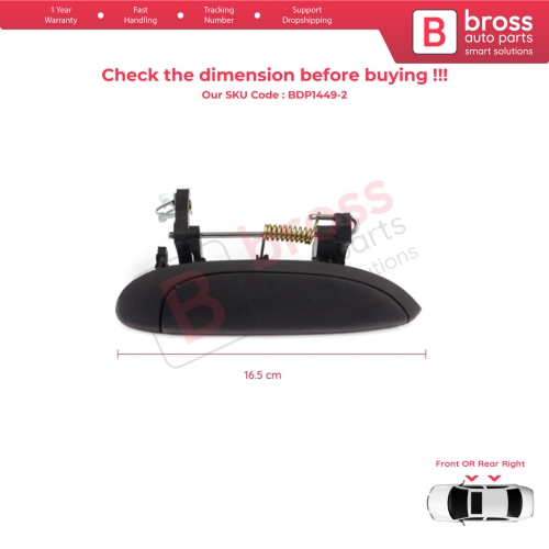 Right Exterior Door Handle for Renault Clio 2 Megane 1 Scenic 1 Symbol Thalia Logan Platina Lada Largus 7700426087