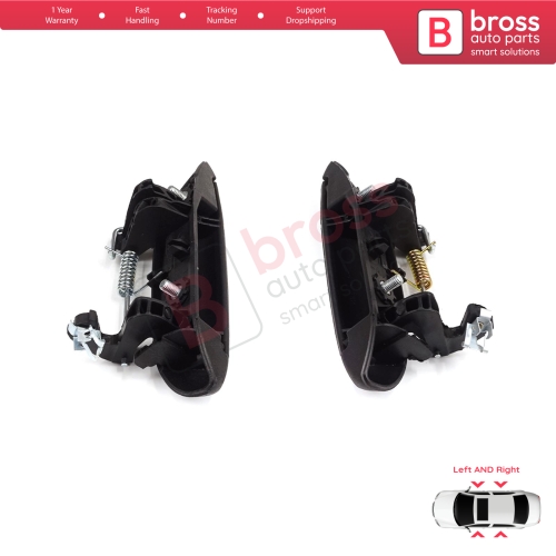 Exterior Door Handle Set for Renault Clio 2 Megane 1 Scenic 1 Symbol Thalia Logan Platina Lada Largus