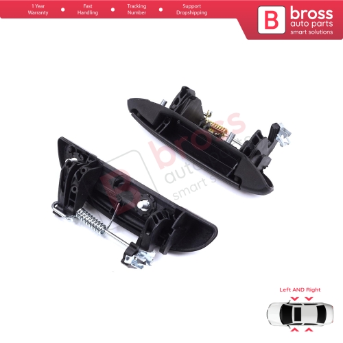 Exterior Door Handle Set for Renault Clio 2 Megane 1 Scenic 1 Symbol Thalia Logan Platina Lada Largus