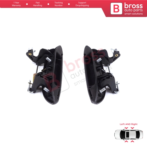 Exterior Door Handle Set for Renault Clio 2 Megane 1 Scenic 1 Symbol Thalia Logan Platina Lada Largus