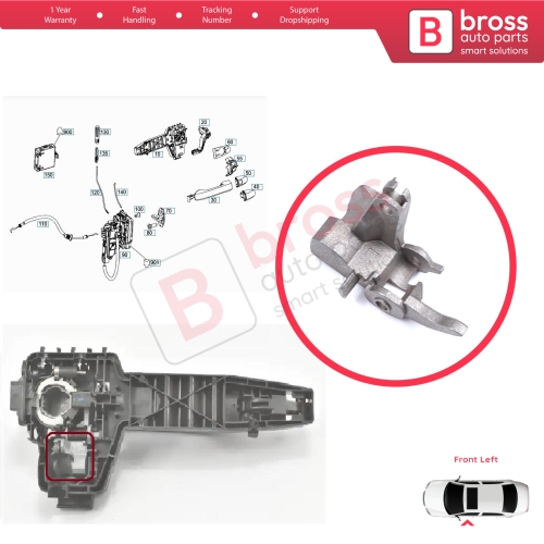 Front Left Exterior Door Handle Bracket Bearing Repair Clips For Mercedes Vito W447 V Class Metris 2014-On A4477600534