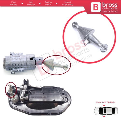 Front Door Lock Repair Barrel Cylinder for BMW 5 Series E60 E61 2003-2010 51217191917 51217127798