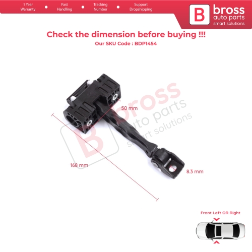 2 Pieces Front Door Stop Check Assy Limiter Strap for Skoda Fabia MK2 Roomster 5J7 Praktik 5J 5J0837249C