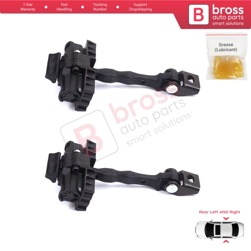 2 Pieces Rear Door Stop Check Assy Limiter Strap for Skoda Fabia MK2 5J MG 542 545 2006-2014 5J6839249D