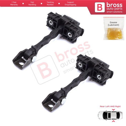 2 Pieces Rear Door Stop Check Assy Limiter Strap for Skoda Fabia MK2 5J MG 542 545 2006-2014 5J6839249D