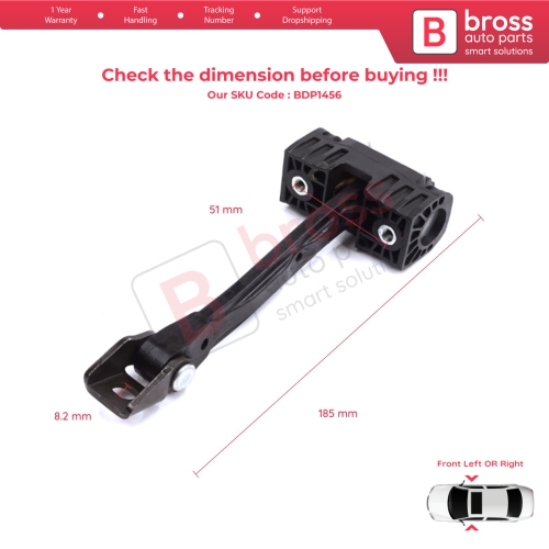 2 Pieces Front Door Stop Check Assy Limiter Strap for Skoda Yeti 5L 2009-2017 5L0837249C