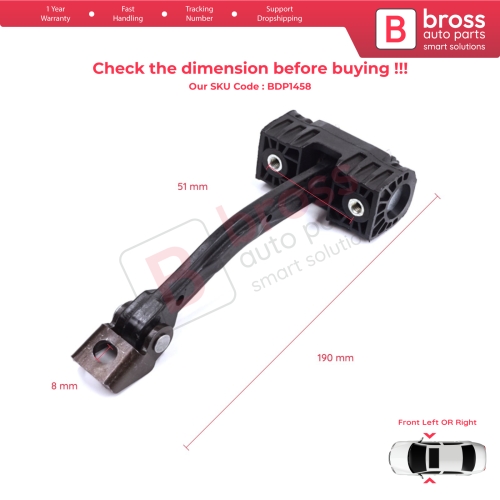 2 Pieces Front Door Stop Check Assy Limiter Strap for Skoda Superb MK2 II B6 3T 3T4 3T5 2008-2015 3T0837249C
