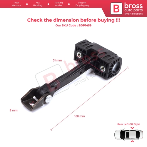 Rear Door Stop Check Assy Limiter Strap for Skoda Superb MK2 II B6 3T 3T4 3T5 2008-2015 3T0839249C