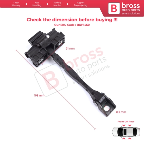 2 Pieces Front or Rear Door Stop Check Assy Limiter Strap for Skoda Superb MK3 III B8 3V 3V3 3V5 2015-2024 3V0837249