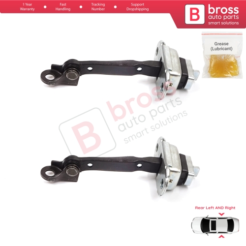 2 Pieces Rear Door Stop Check Assy Limiter Strap for Skoda Fabia MK1 I 6Y 1999-2008 4/5 Door Praktik 6Y0839249C
