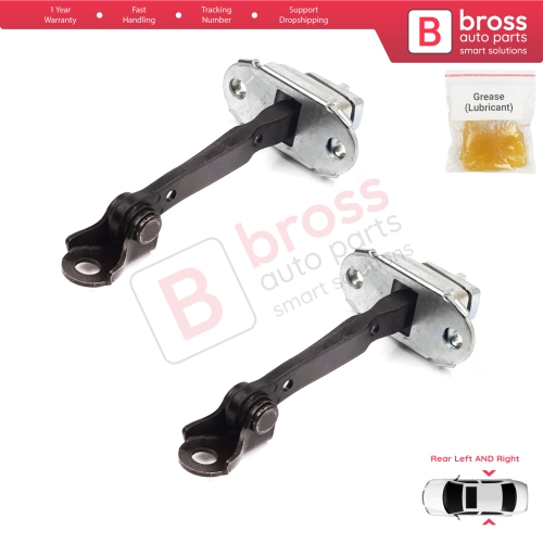 2 Pieces Rear Door Stop Check Assy Limiter Strap for Skoda Fabia MK1 I 6Y 1999-2008 4/5 Door Praktik 6Y0839249C