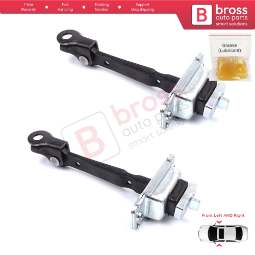 2 Pieces Front Door Stop Check Assy Limiter Strap for Honda Civic MK6 CR-V HR-V MK1 72380S04003 72340S04003
