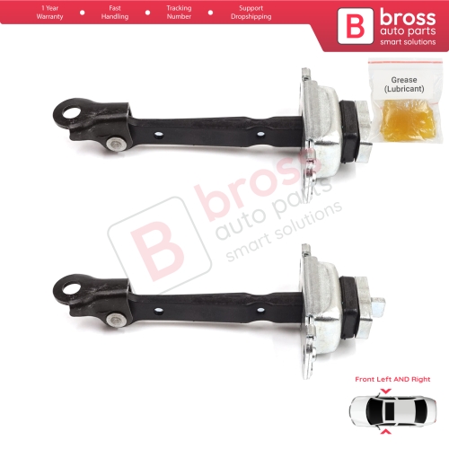 2 Pieces Front Door Stop Check Assy Limiter Strap for Honda Civic MK6 CR-V HR-V MK1 72380S04003 72340S04003