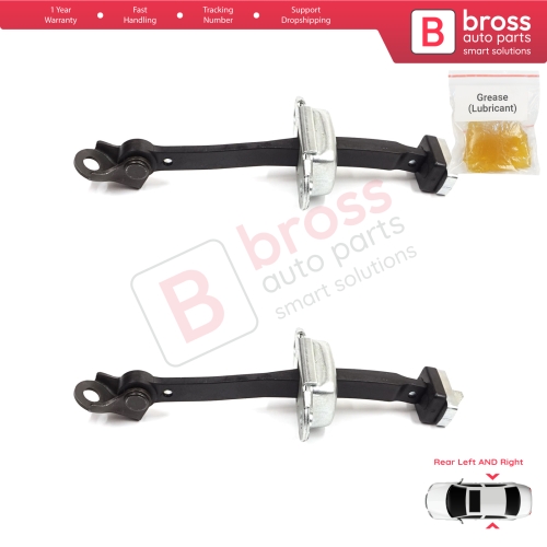 2 Pieces Rear Door Stop Check Assy Limiter Strap for Honda Civic MK9 IX 2011-2016 HB Tourer FK Sedan FB FG 72840TV0E01