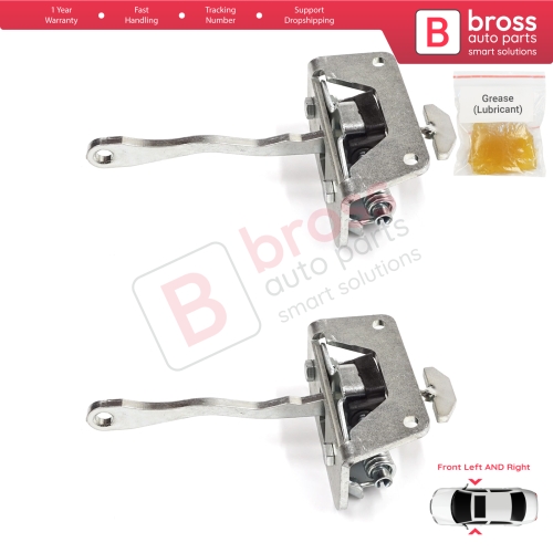2 Pieces Front Door Stop Check Assy Limiter Strap for Audi A2 8Z0 2000-2005 8Z0837249
