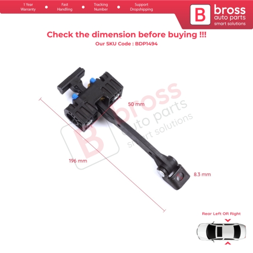 2 Pieces Rear Door Stop Check Assy Limiter Strap for Audi A4 S4 RS4 B8 8K 8K2 8K5 8KH 2007-2016 8K0839249D