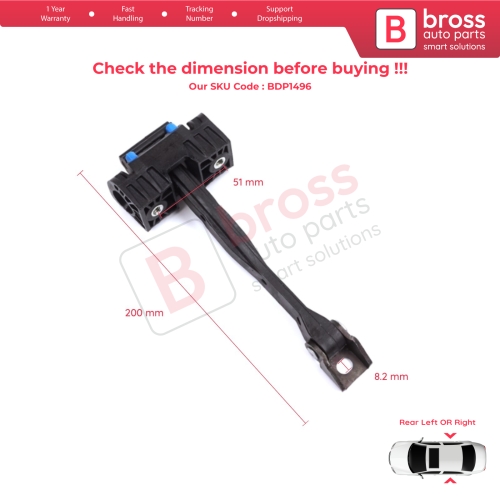 2 Pieces Rear Door Stop Check Assy Limiter Strap for Audi A4 S4 B9 8W 8WH 8W5 8WD 8WJ 8W2 8WC 2015-On 8W0839249