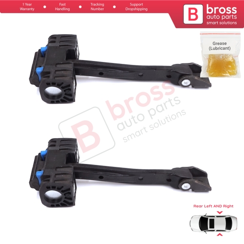 2 Pieces Rear Door Stop Check Assy Limiter Strap for Audi Q2 SQ2 GAB GAG 2016-On 81A839249