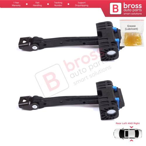 2 Pieces Rear Door Stop Check Assy Limiter Strap for Audi Q2 SQ2 GAB GAG 2016-On 81A839249