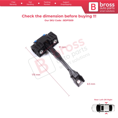 2 Pieces Rear Door Stop Check Assy Limiter Strap for Audi Q7 SQ7 MK2 II 4M 2015-On 4M083924