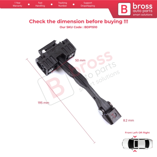 2 Pieces Front Door Stop Check Assy Limiter Strap for Audi A5 S5 RS5 MK2 II B9 F5 2016-2024 8W6837249
