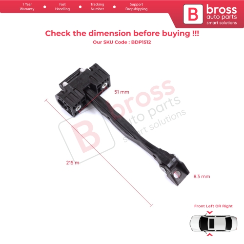 2 Pieces Front Door Stop Check Assy Limiter Strap for Audi Q5 SQ5 MK2 II FY 80A 2016-2025 80A837249