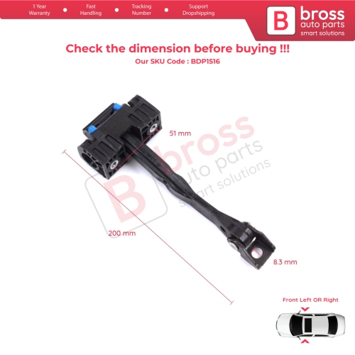 2 Pieces Front Door Stop Check Assy Limiter Strap for Seat Leon MK3 5F ST 5F1 5F8 2012-2020 5F4837203A