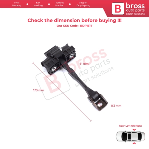 2 Pieces Rear Door Stop Check Assy Limiter Strap for Seat Leon MK3 5F ST 5F1 5F8 2012-2020 5F4839203A
