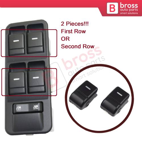 2 Pieces Window Switch Button Cover Cap YUD501570PVJ for Land Rover Range Rover Sport MK1 L320 2005-2009 Pre Facelift
