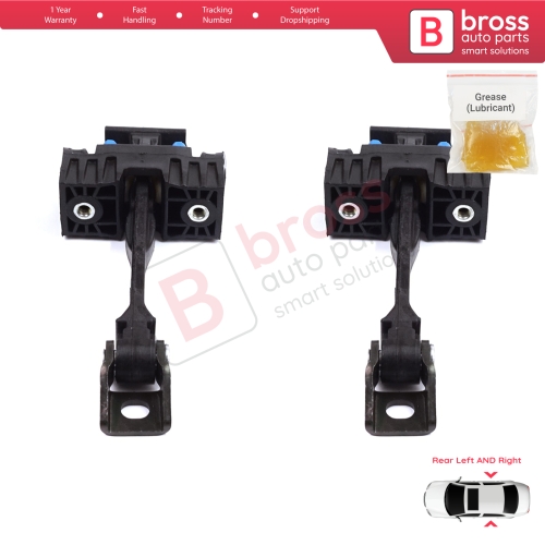 2 Pieces Rear Door Stop Check Assy Limiter Strap for Seat Ibiza MK4 IV 6J 6P ST 2008-2017 6J4839249B