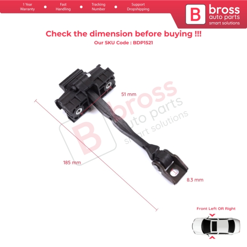 2 Pieces Front Door Stop Check Assy Limiter Strap for Seat Ibiza MK5 V 6F KJ1 Arona KJ 2017-On 6F0837179