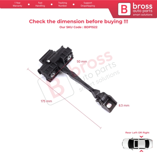 2 Pieces Rear Door Stop Check Assy Limiter Strap for Seat Ibiza MK5 V 6F KJ1 Arona KJ 2017-On 6F0839179