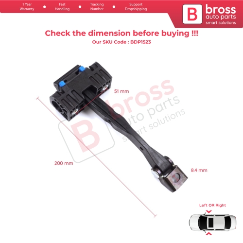 Front Door Stop Check Assy Limiter Strap for Seat Leon MK3 III SC 5F5 2013-2018 3-Door HB Coupe 5F3837203A